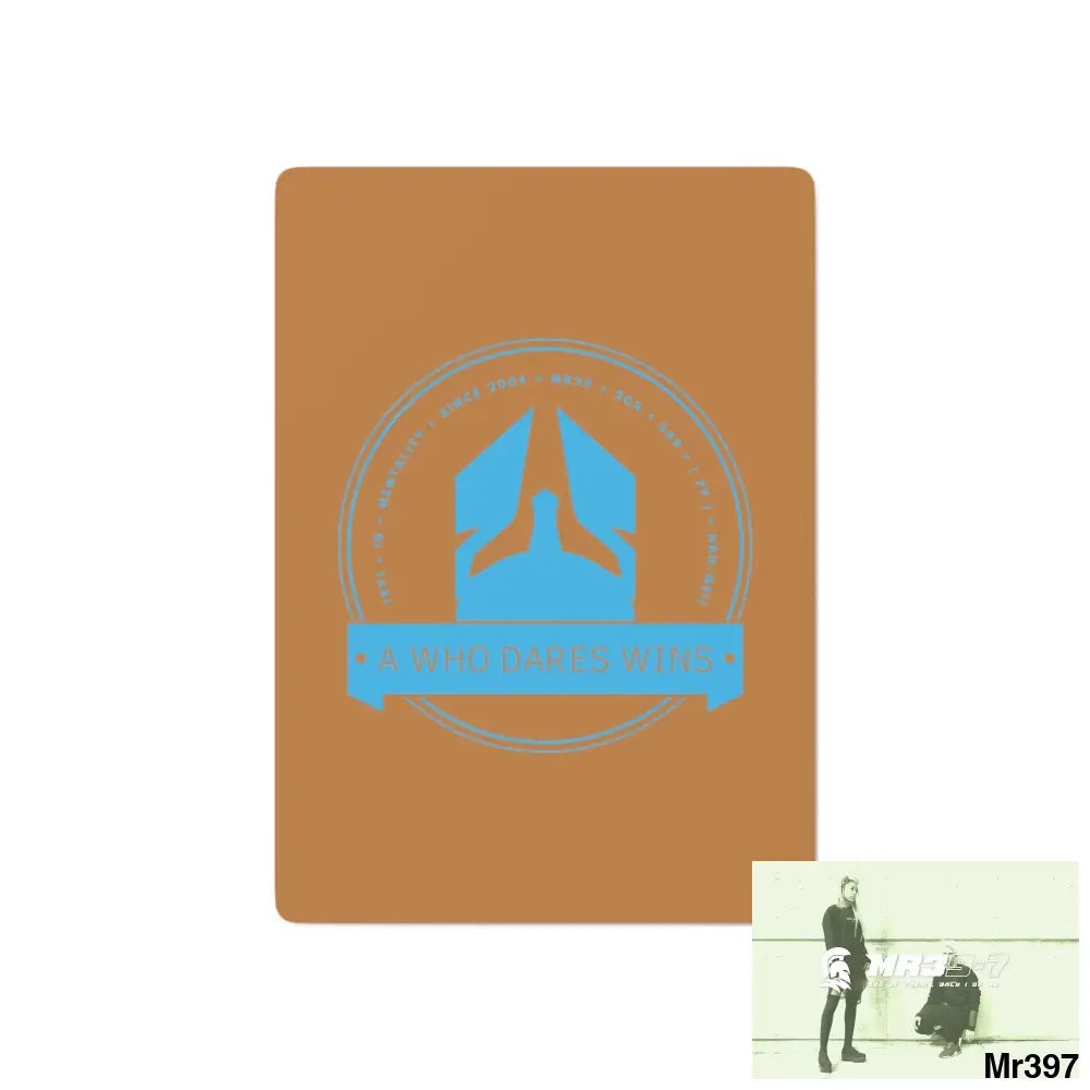 A1-Who Dares Wins Custom Poker Cards 2.47’’ x 3.47’’ / White / Semi Glossy Paper products