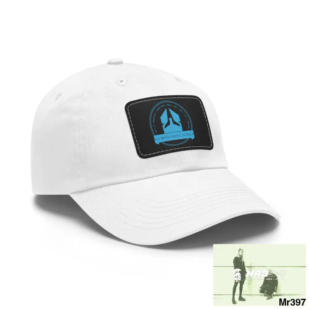 A1 Who Dares Wins Dad Hat with Leather Patch (Rectangle) Hats