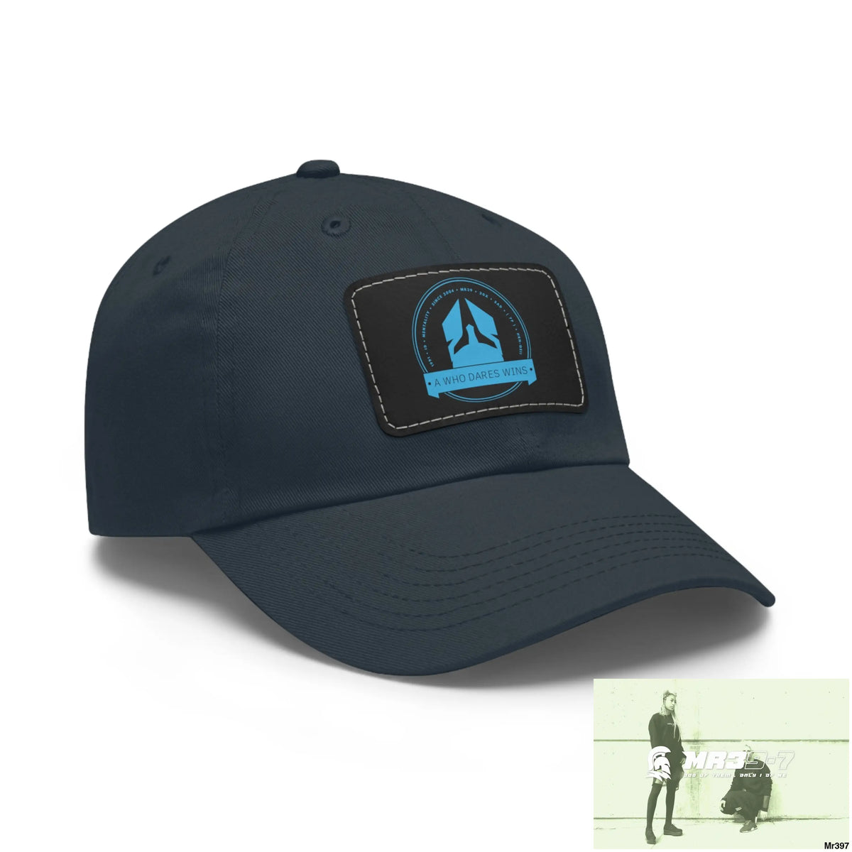 A1 Who Dares Wins Dad Hat with Leather Patch (Rectangle) Hats