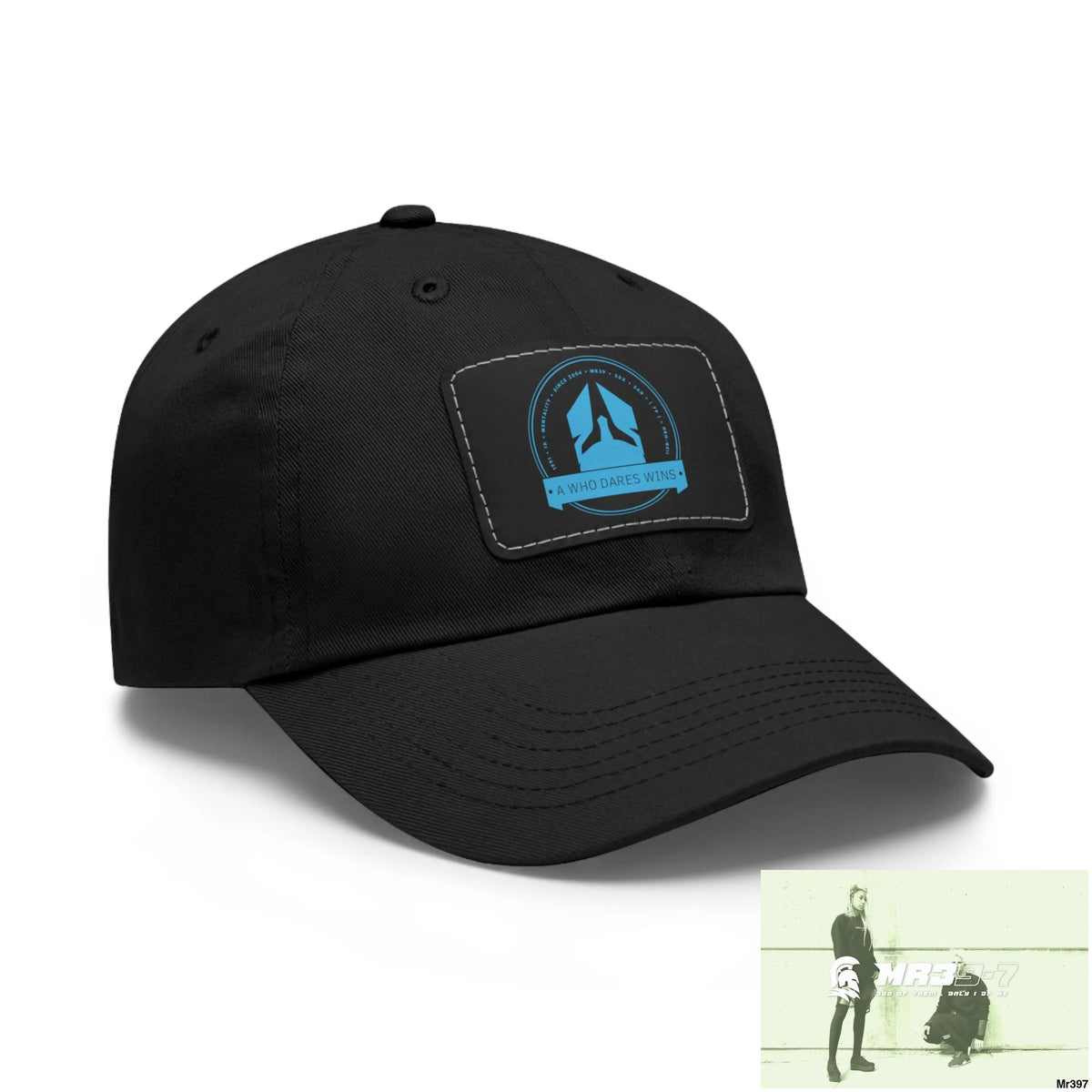 A1 Who Dares Wins Dad Hat with Leather Patch (Rectangle) Hats