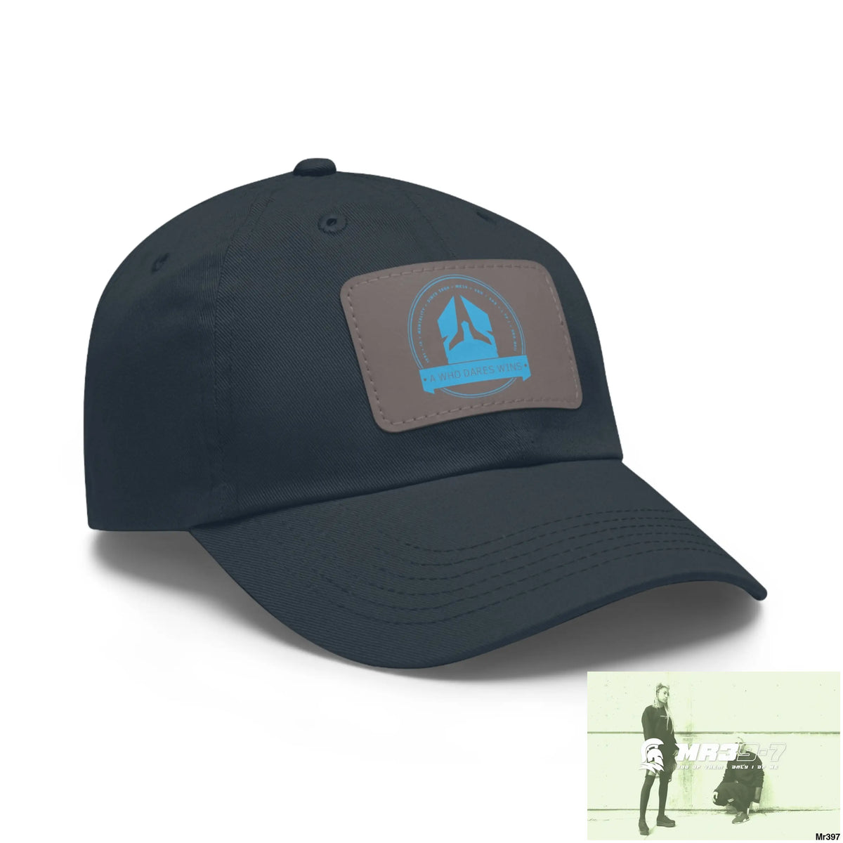 A1 Who Dares Wins Dad Hat with Leather Patch (Rectangle) Hats