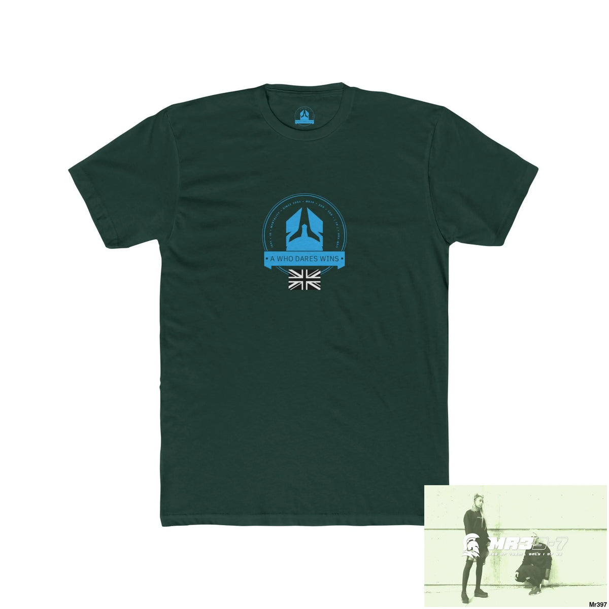 A1 Who Dares Wins Fk around and find out 2024 to present #atapaw Men’s Cotton Crew Tee Solid Forest Green / S T-Shirt