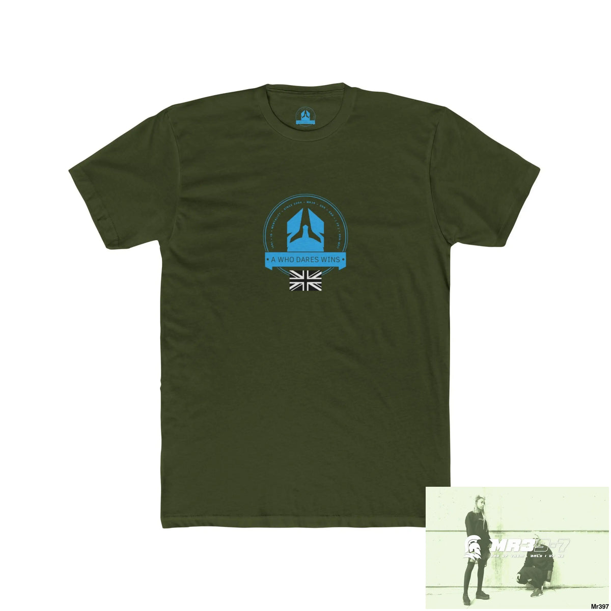 A1 Who Dares Wins Fk around and find out 2024 to present #atapaw Men’s Cotton Crew Tee Solid Military Green / XS T-Shirt