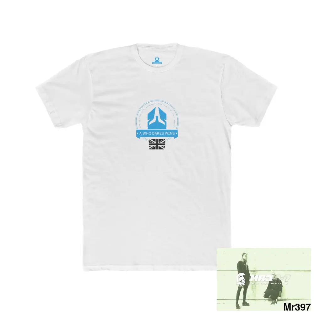 A1 Who Dares Wins Fk around and find out 2024 to present #atapaw Men’s Cotton Crew Tee Solid White / XS T-Shirt