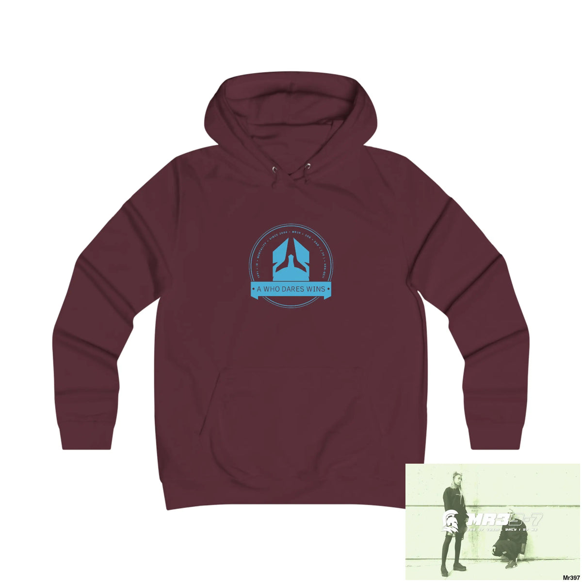 A1- Who Dares Wins - Girlie College Hoodie S / Burgundy Hoodie