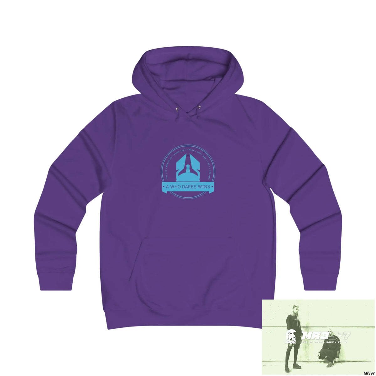 A1- Who Dares Wins - Girlie College Hoodie S / Purple Hoodie