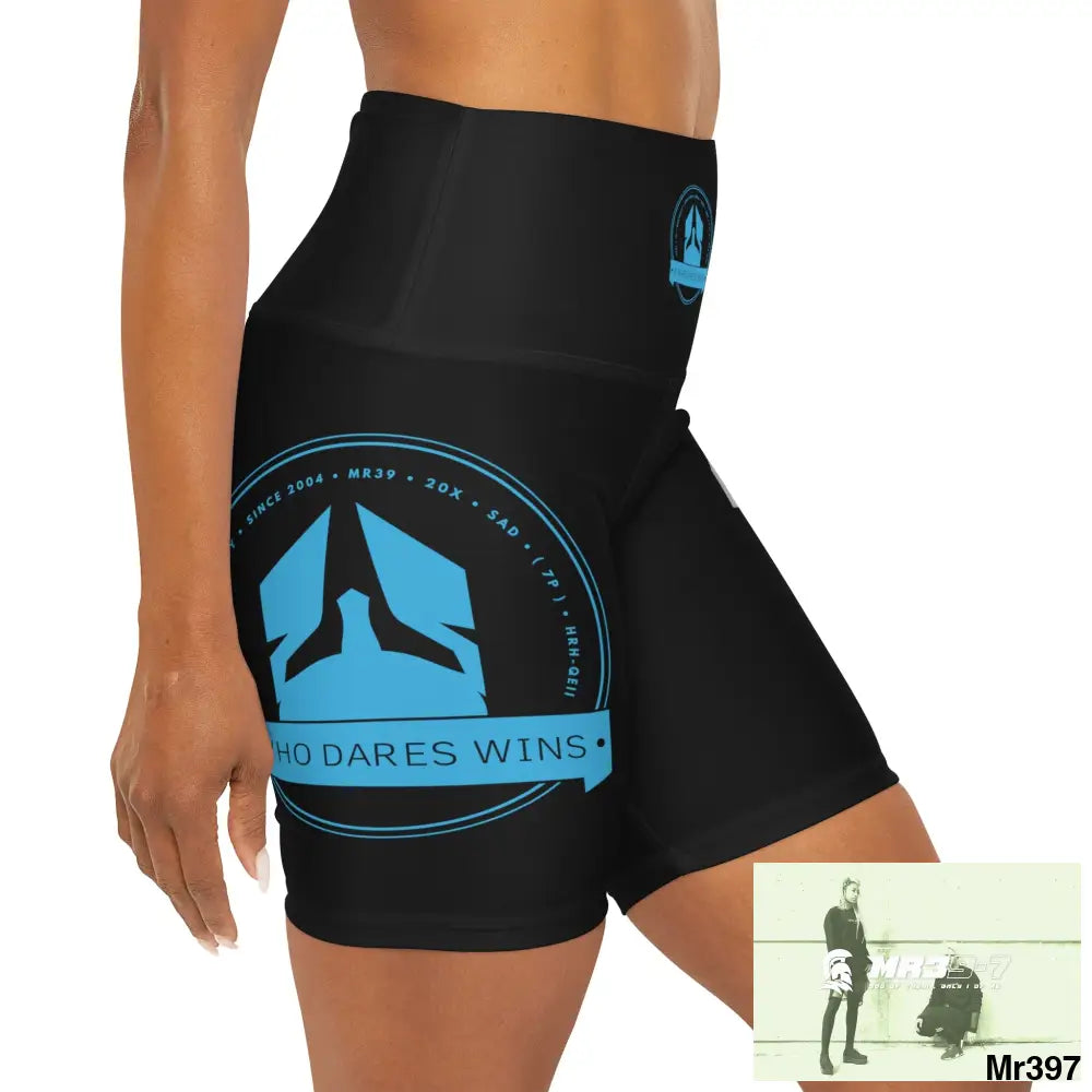 A1 Who Dares Wins High Waisted Yoga Shorts (AOP) All Over Prints