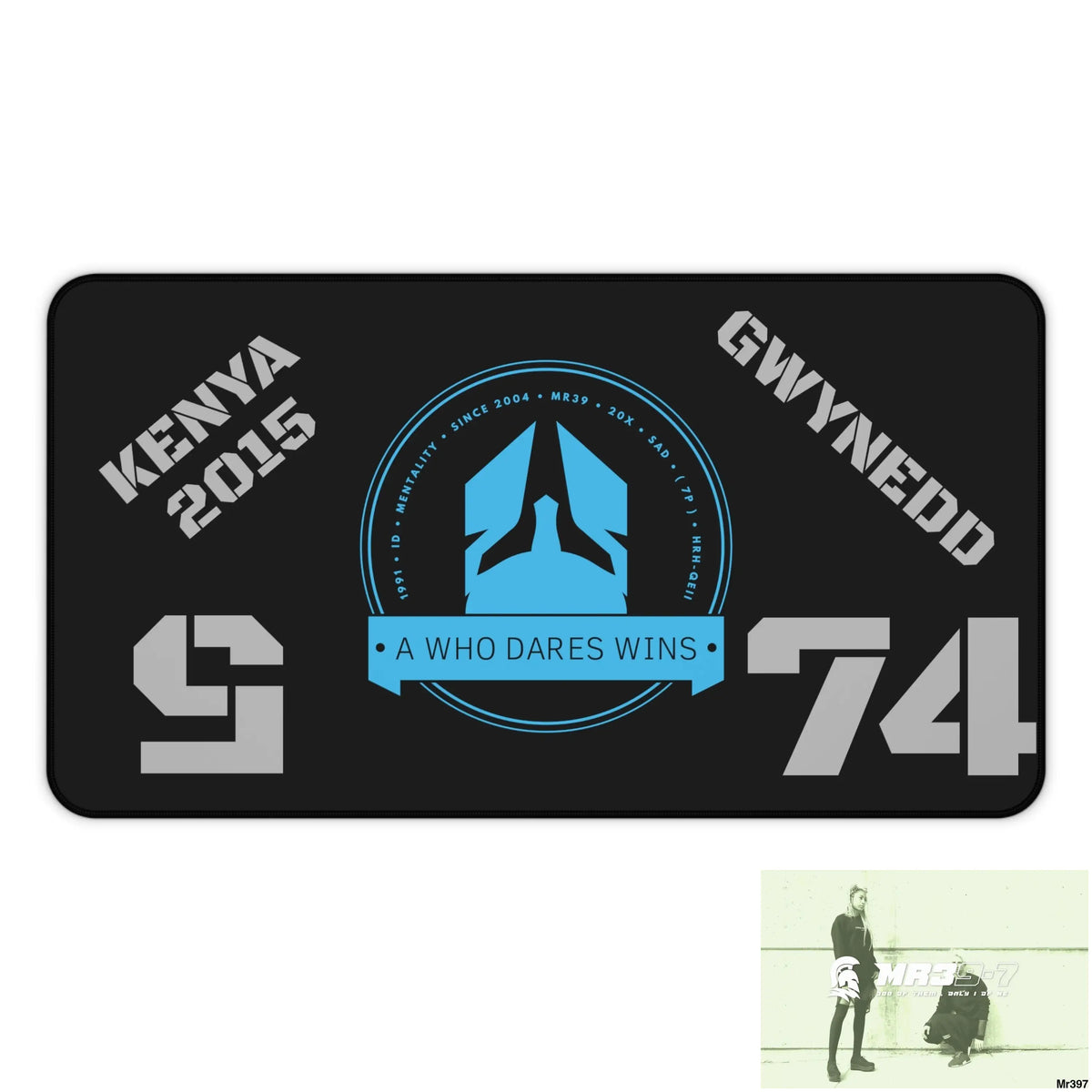 A1-Who Dares Wins ID Desk Mat 12’’ × 22’’ Home Decor