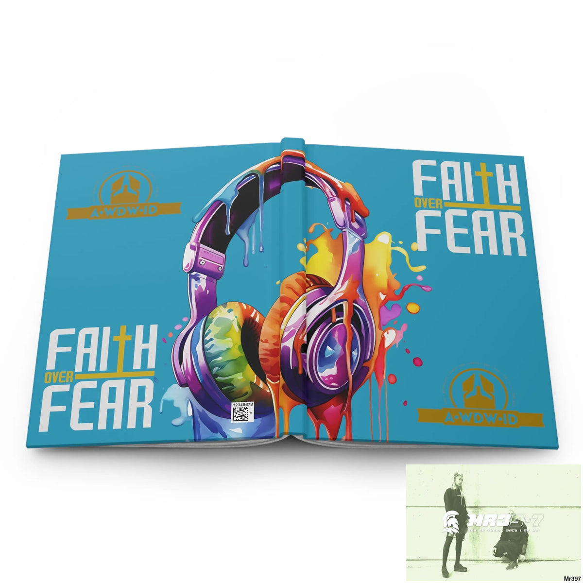 A1 Who Dares Wins ID Faith over Fear Melting Headset Hardcover Journal Matte Journal Paper products