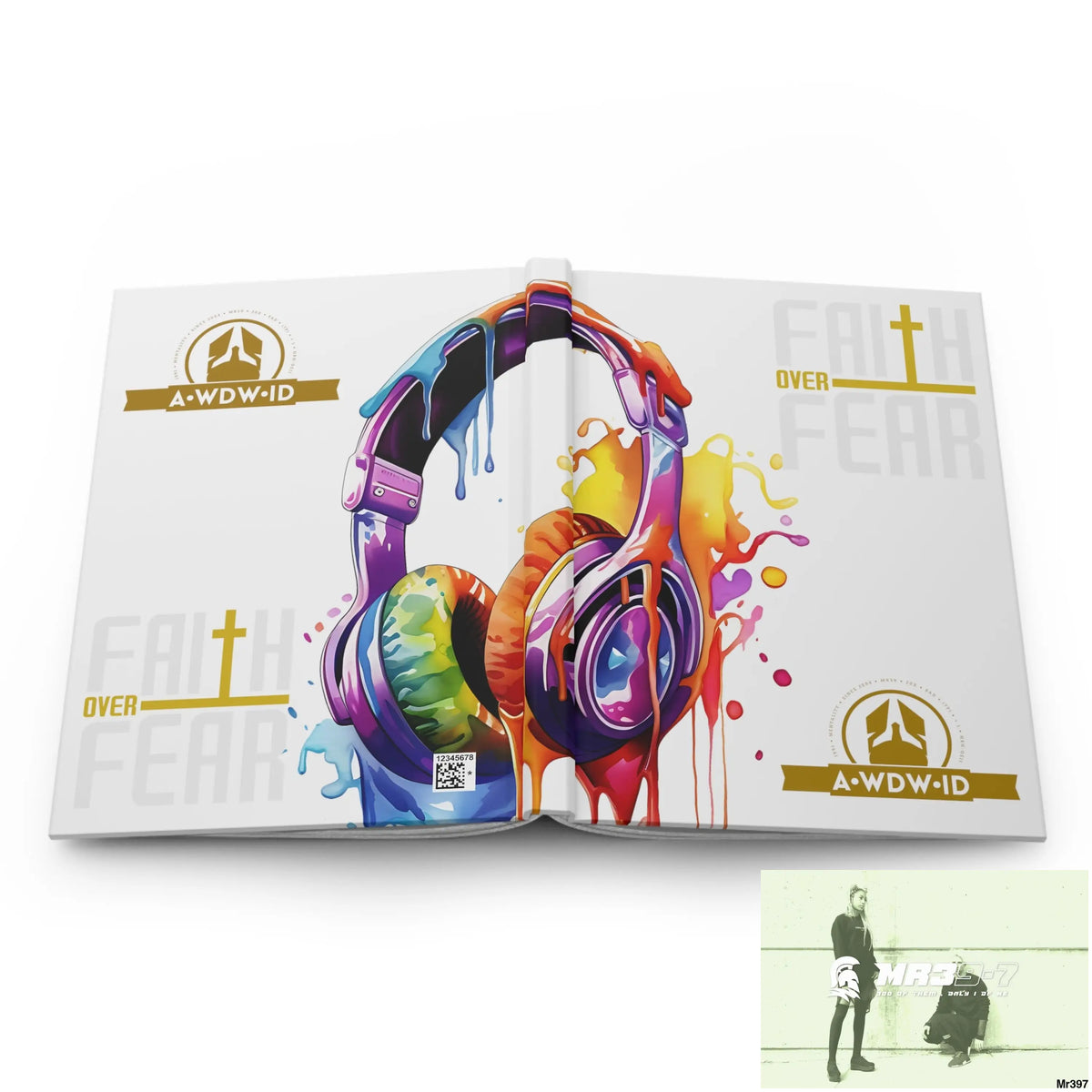 A1 Who Dares Wins ID Faith over Fear Melting Headset Hardcover Journal Matte Journal Paper products