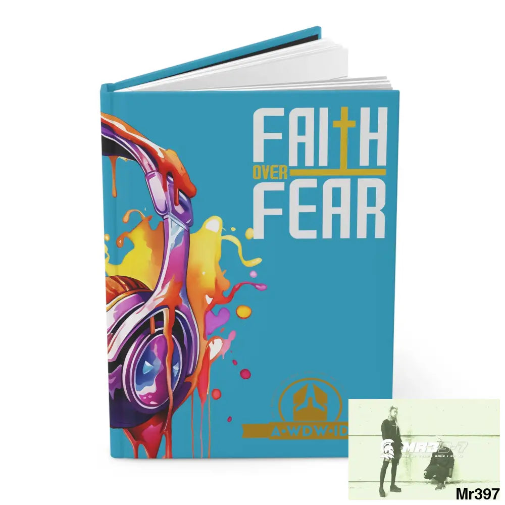 A1 Who Dares Wins ID Faith over Fear Melting Headset Hardcover Journal Matte Journal Paper products