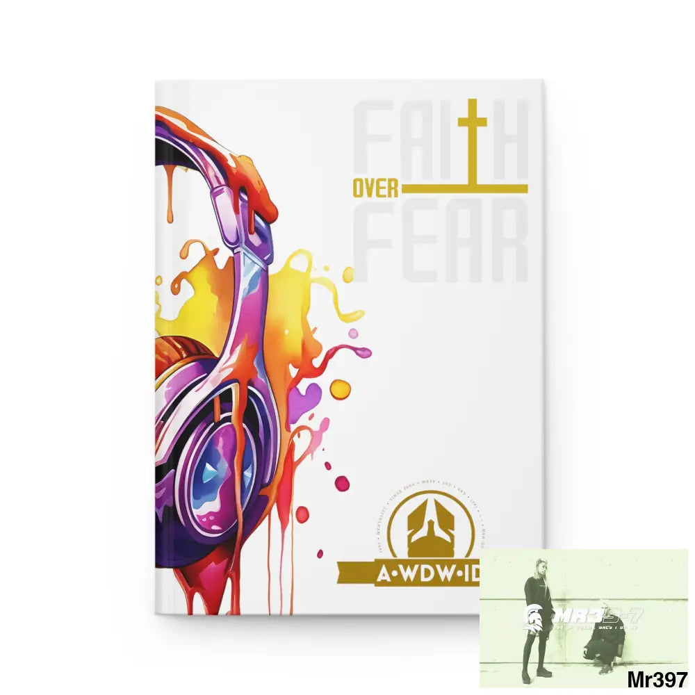 A1 Who Dares Wins ID Faith over Fear Melting Headset Hardcover Journal Matte Journal Paper products