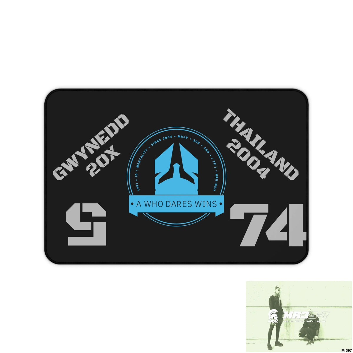 A1-Who Dares Wins ID Link Thailand -Wales Desk Mat 12’’ × 18’’ Home Decor