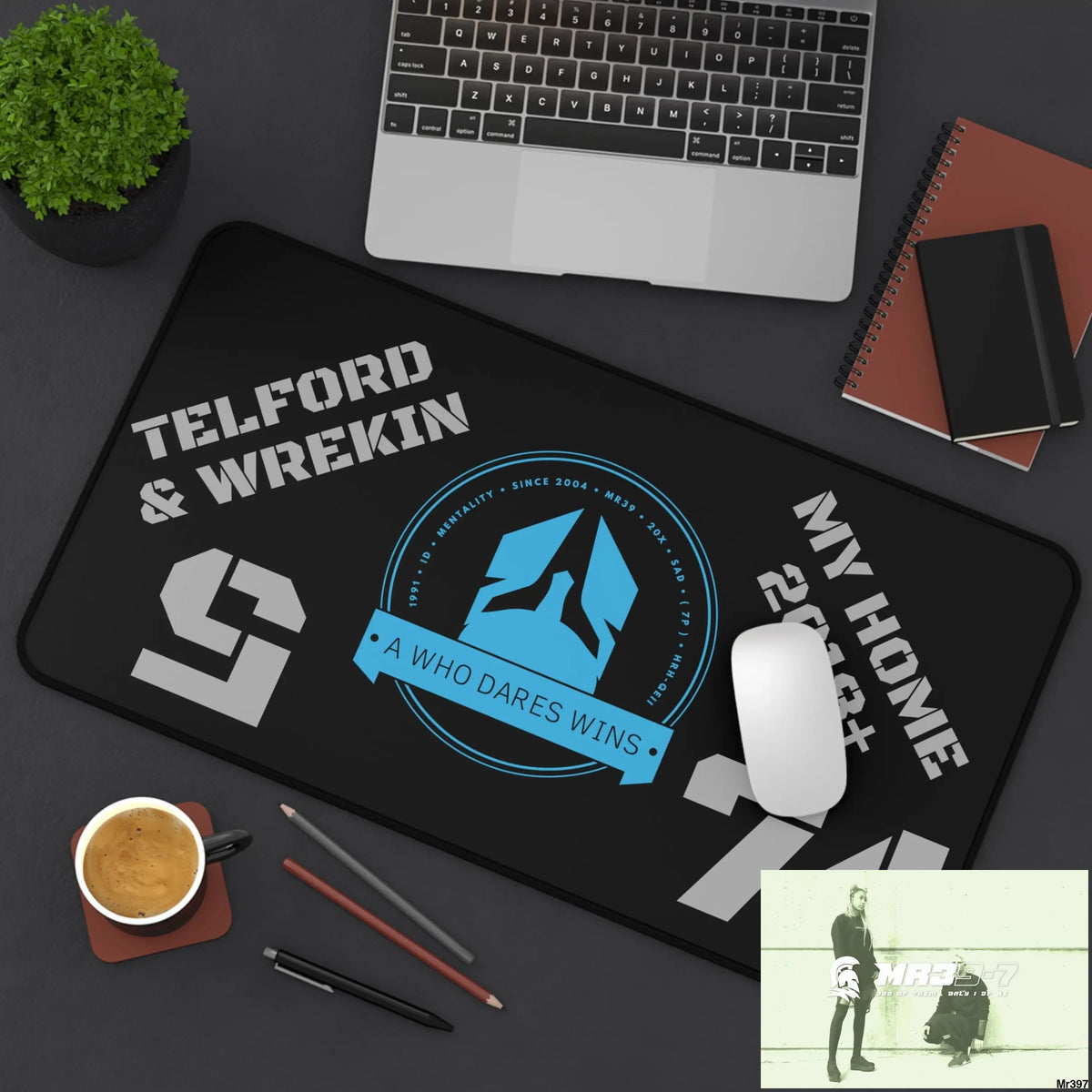 A1-Who Dares Wins ID My Home Telford & Wrekin 2022-23 Desk Mat Home Decor