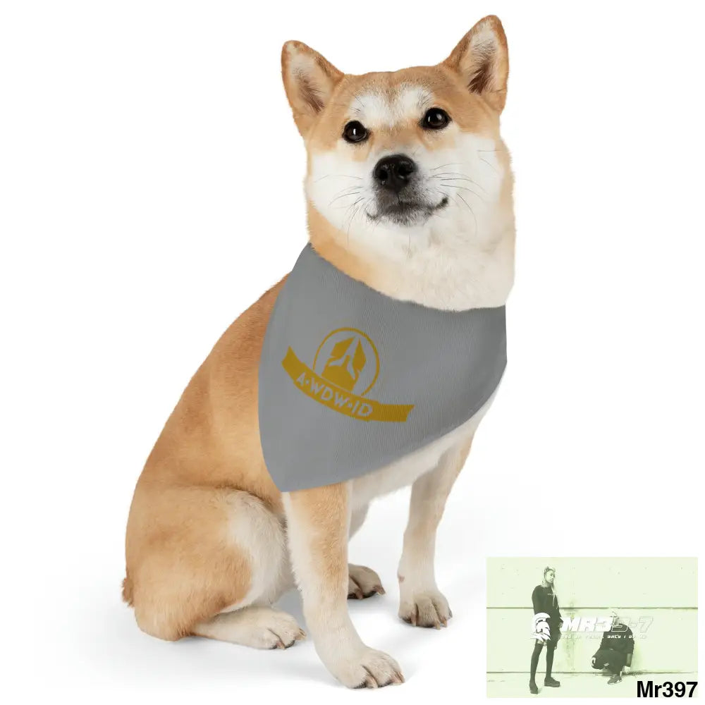 A1-Who Dares Wins ID Pet Bandana Collar L Pets
