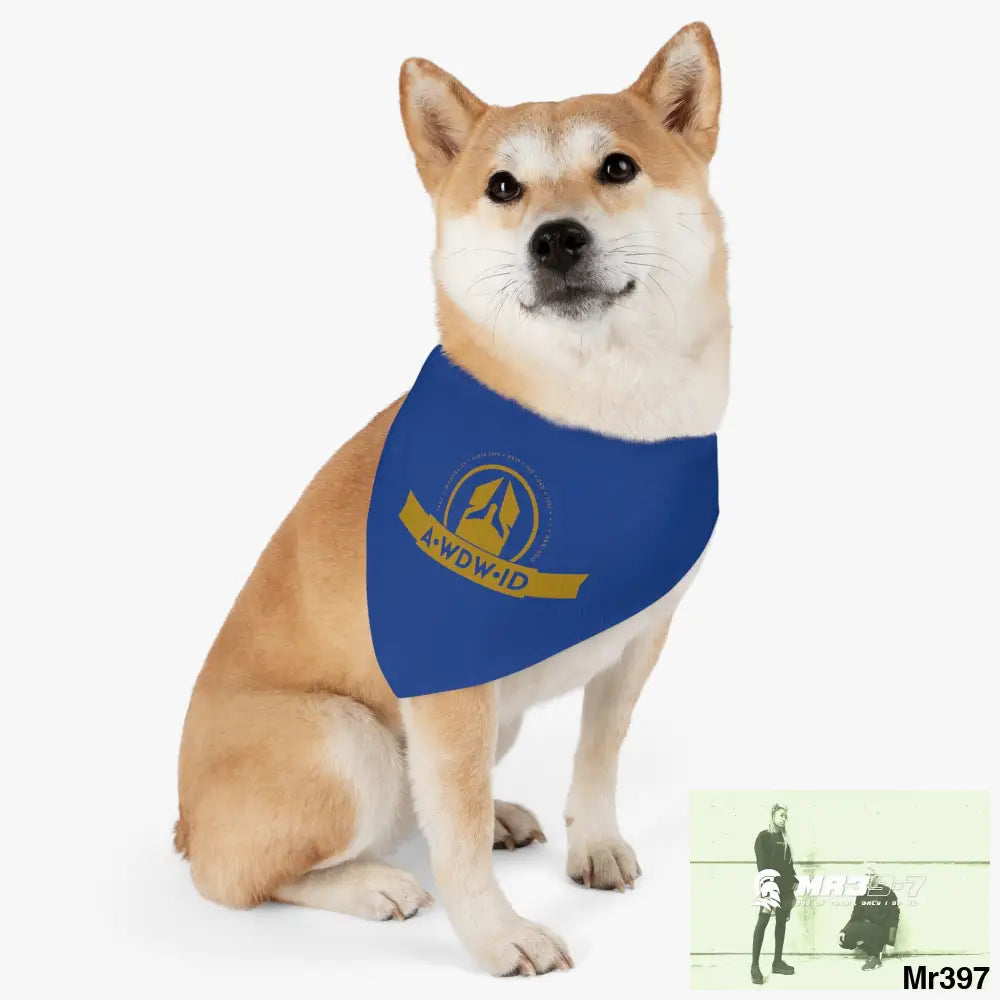 A1--Who Dares Wins ID Pet Bandana Collar L Pets