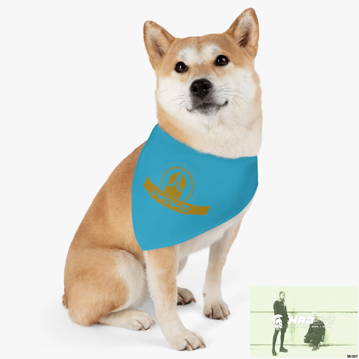 A1-Who Dares Wins ID Pet Bandana Collar L Pets