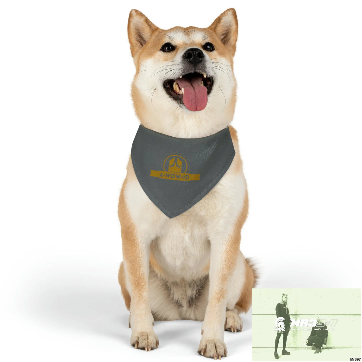 A1-Who Dares Wins ID Pet Bandana Collar M Pets