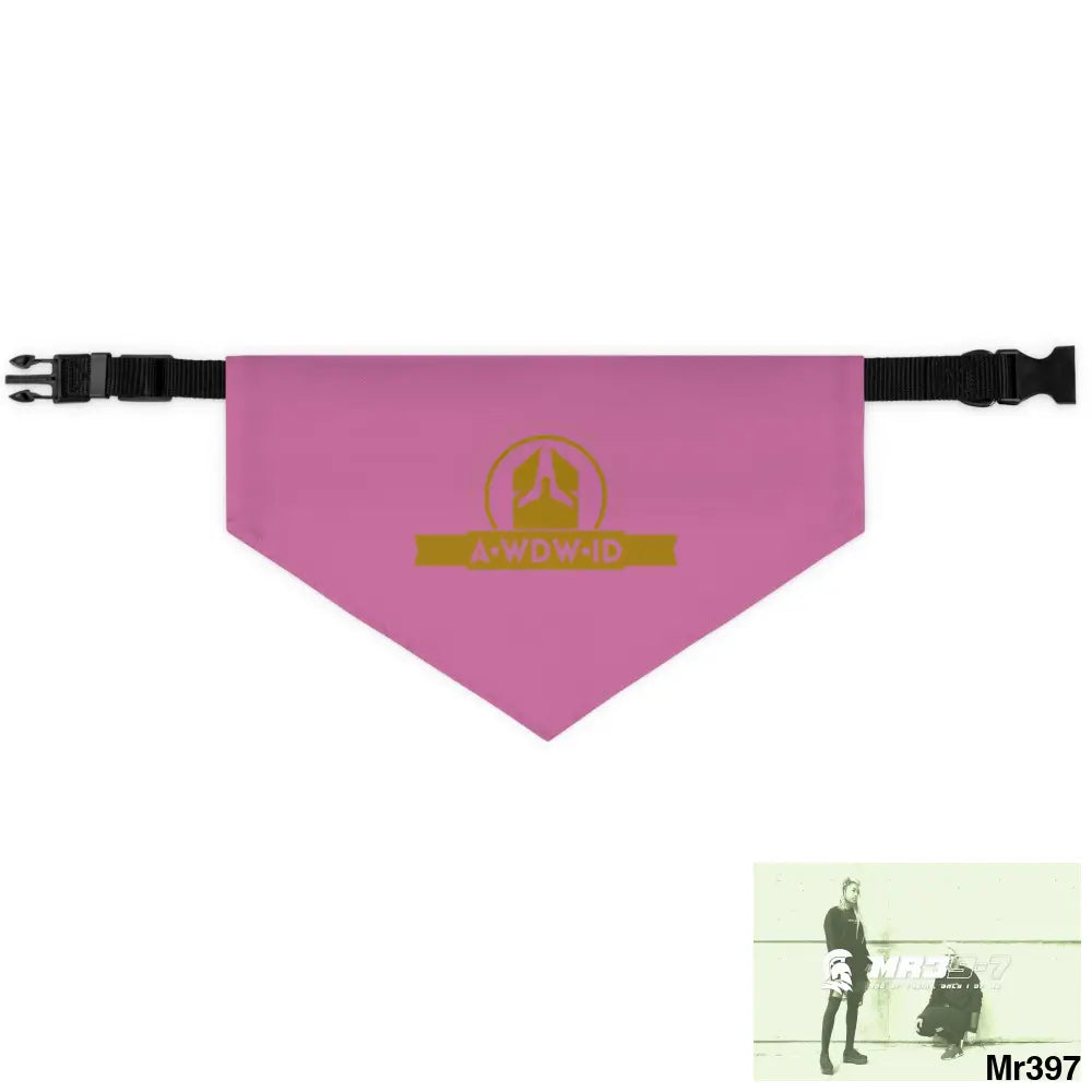 A1--Who Dares Wins ID Pet Bandana Collar Pets