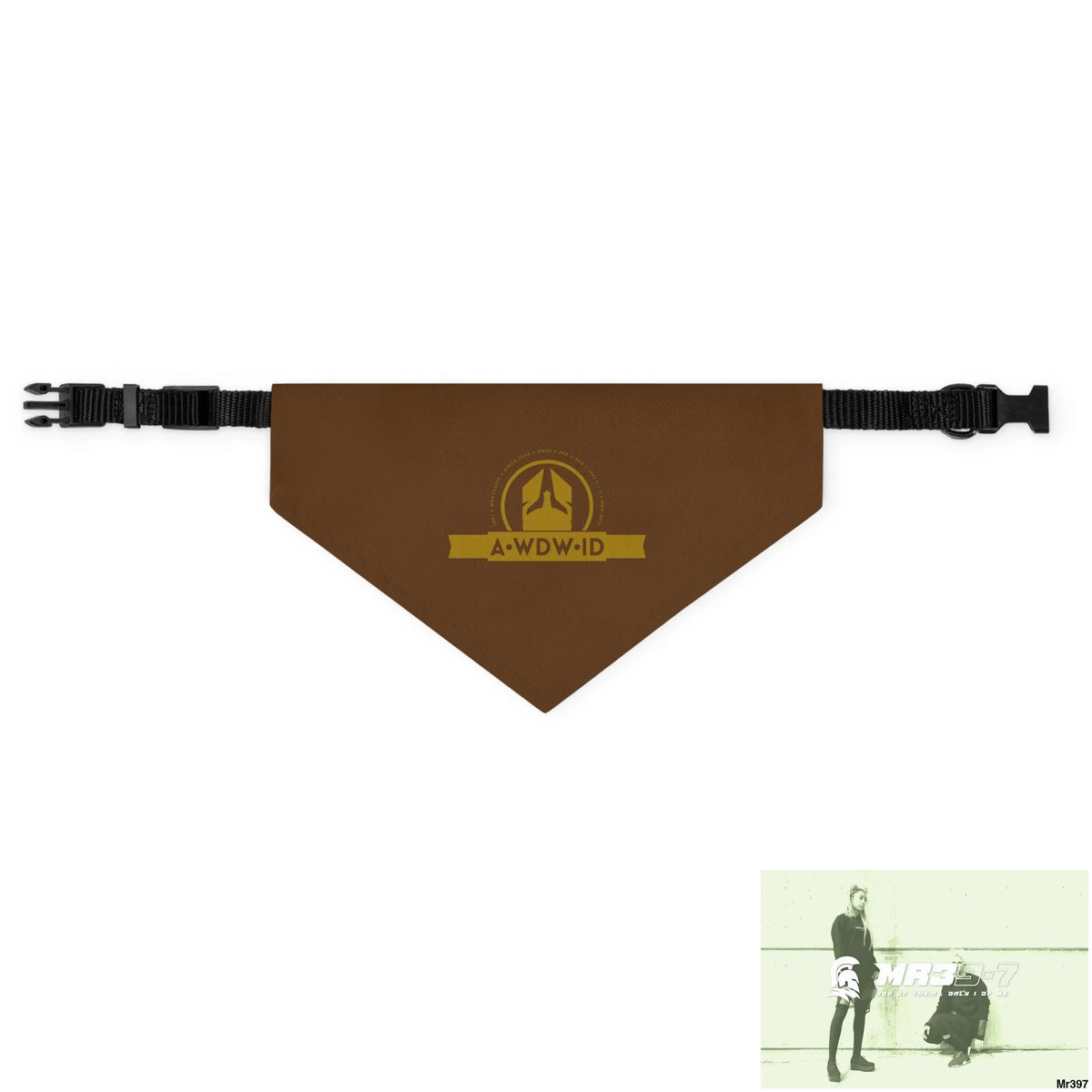 A1--Who Dares Wins ID Pet Bandana Collar Pets