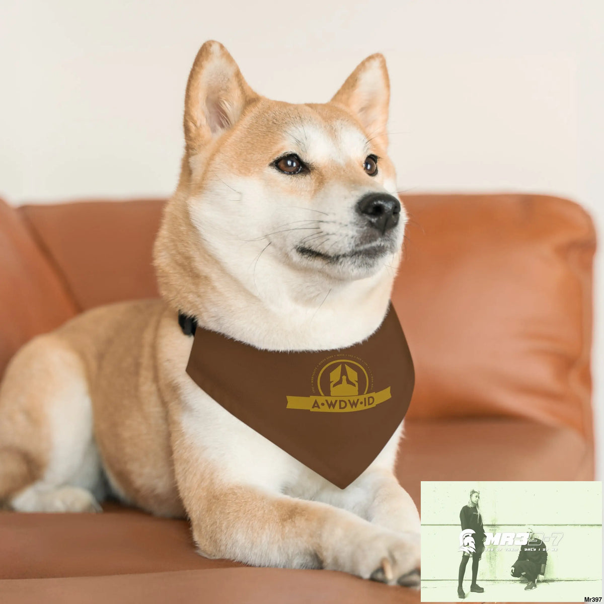 A1--Who Dares Wins ID Pet Bandana Collar Pets