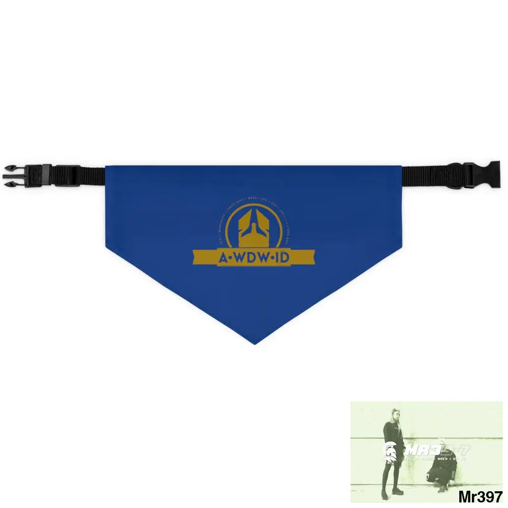 A1--Who Dares Wins ID Pet Bandana Collar Pets