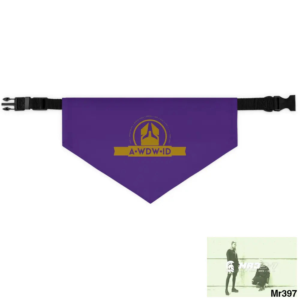 A1--Who Dares Wins ID Pet Bandana Collar Pets