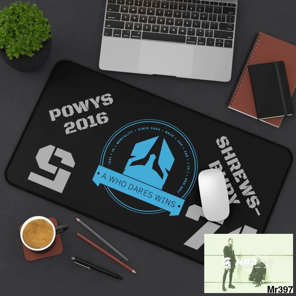 A1-Who Dares Wins ID Powys ro Shrewsbury 2016 Desk Mat Home Decor