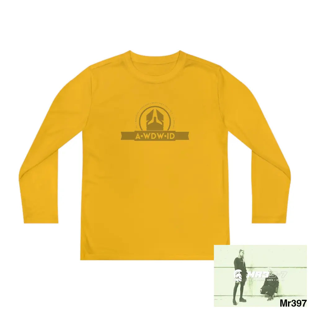 A1 Who Dares Wins (ID) RSF 2001-23 5 Countries Just Say No To County Lines Youth Long Sleeve Competitor Tee Gold / M