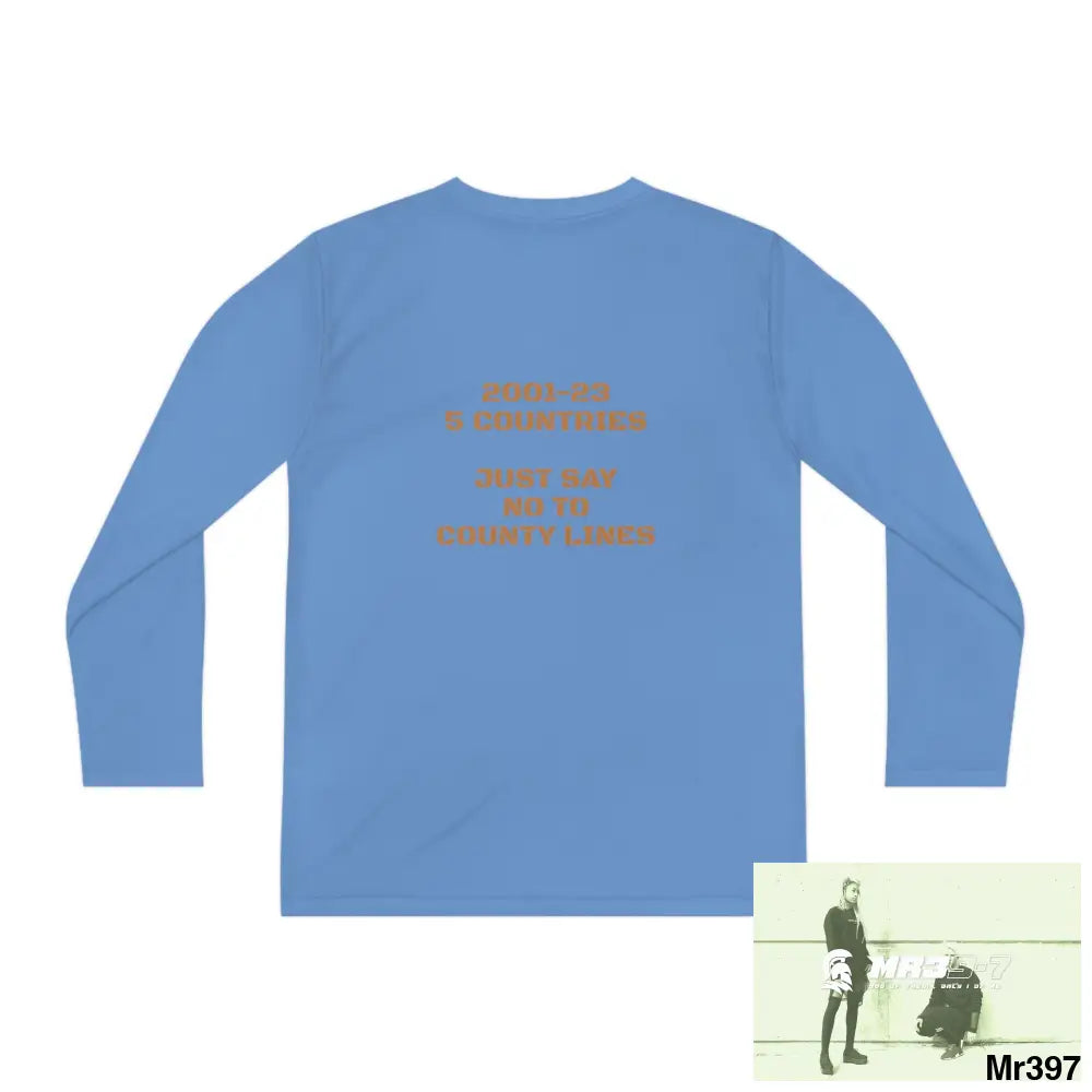 A1 Who Dares Wins (ID) RSF 2001-23 5 Countries Just Say No To County Lines Youth Long Sleeve Competitor Tee Kids clothes