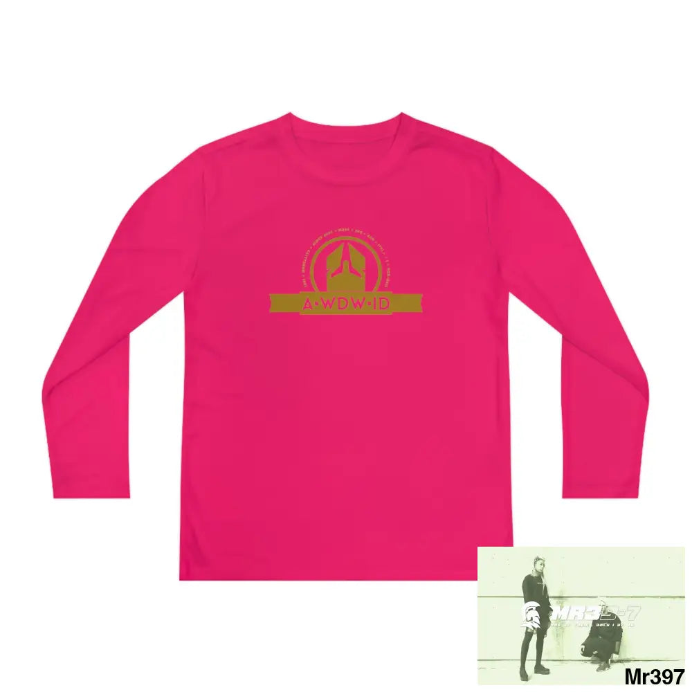 A1 Who Dares Wins (ID) RSF 2001-23 5 Countries Just Say No To County Lines Youth Long Sleeve Competitor Tee Pink