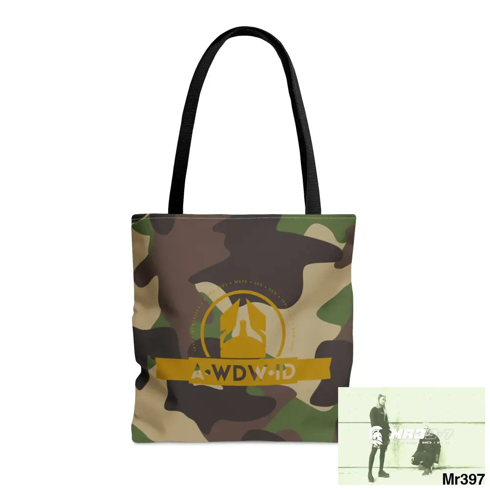 A1-Who Dares Wins ID RSF Camo Tote Bag (AOP) Medium Bags
