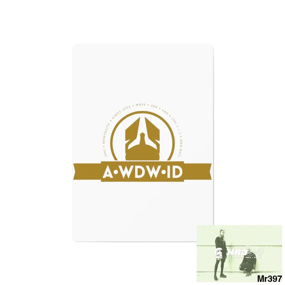 A1-Who Dares Wins ID RSF Custom Poker Cards 2.47’’ x 3.47’’ / White / Semi Glossy Paper products