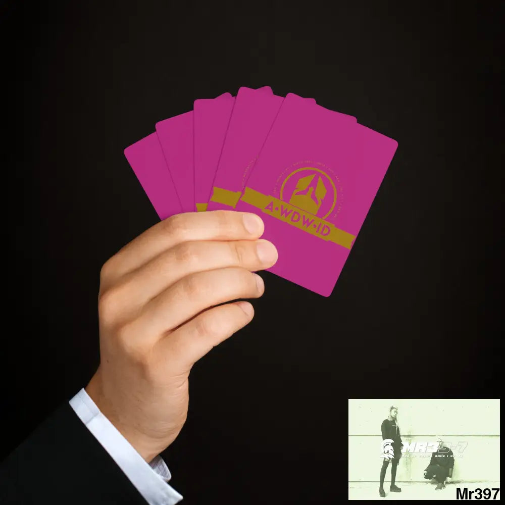 A1-Who Dares Wins ID RSF Custom Poker Cards 2.47’’ x 3.47’’ / White / Semi Glossy Paper products