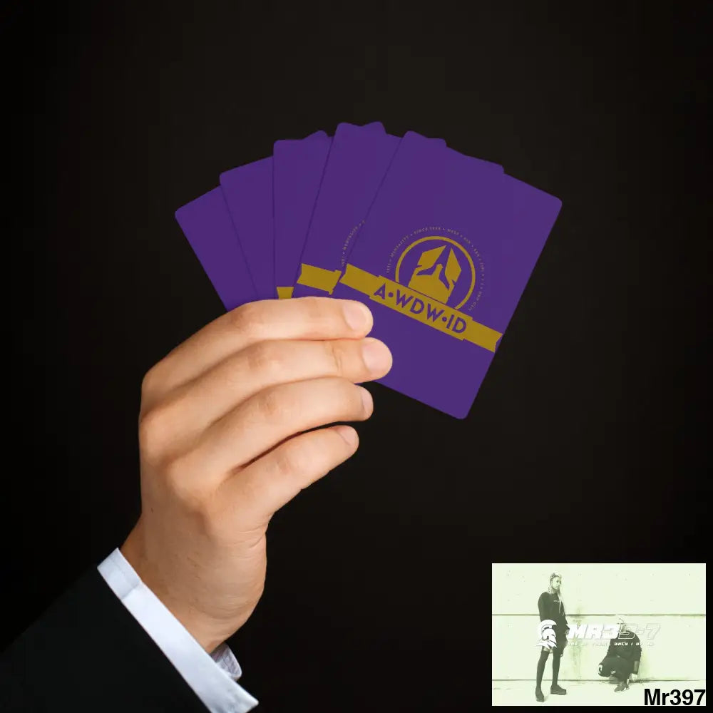 A1-Who Dares Wins ID RSF Custom Poker Cards 2.47’’ x 3.47’’ / White / Semi Glossy Paper products