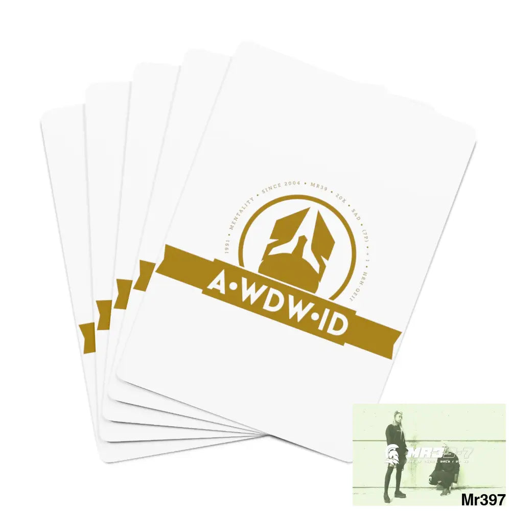 A1-Who Dares Wins ID RSF Custom Poker Cards 2.47’’ x 3.47’’ / White / Semi Glossy Paper products