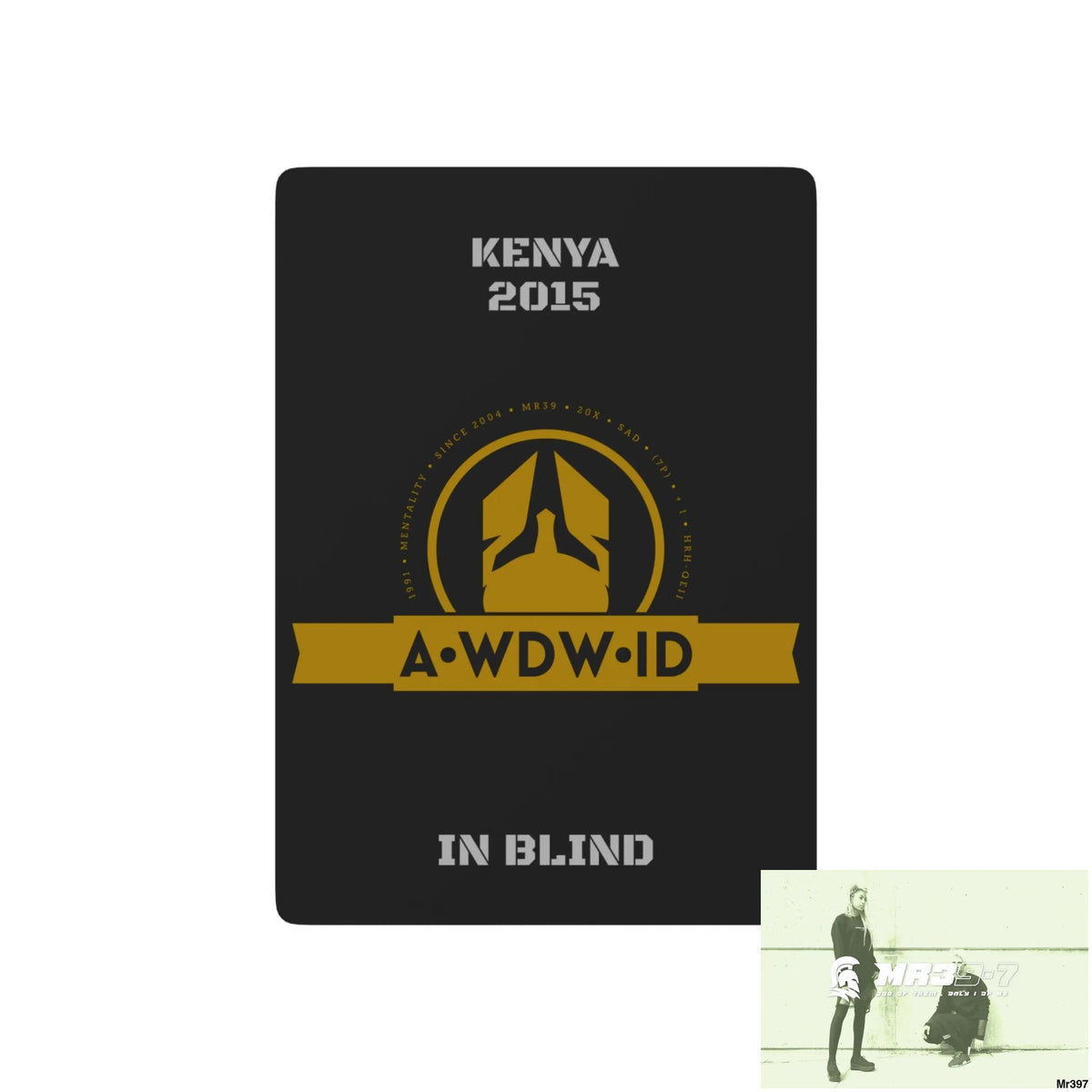 A1-Who Dares Wins (ID) RSF Kenya In Blind Ltd Edition Custom Poker Cards 2.5’’ x 3.5’’ / White / Semi Glossy Paper