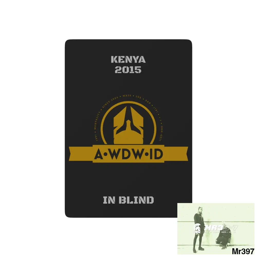 A1-Who Dares Wins (ID) RSF Kenya In Blind Ltd Edition Custom Poker Cards 2.5’’ x 3.5’’ / White / Semi Glossy Paper