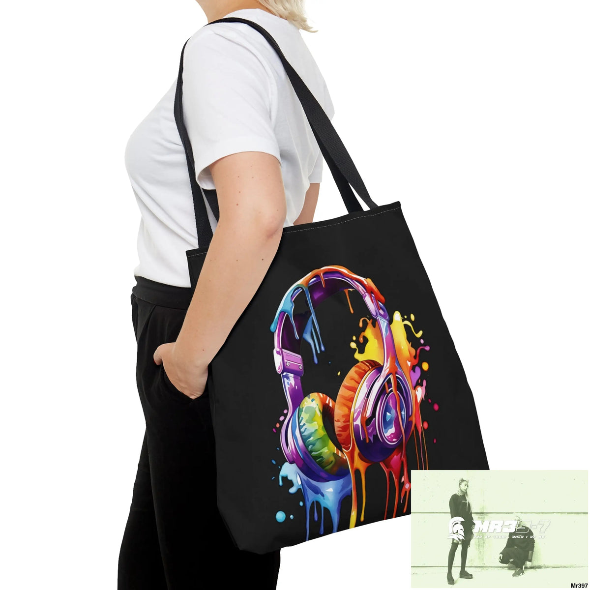 A1-Who Dares Wins ID RSF Melting Headphones Tote Bag (AOP) Bags