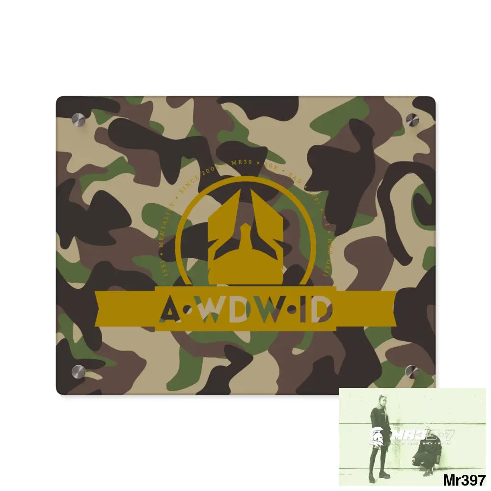 A1 Who Dares Wins (ID RSF)Military Mentality 1991 Style Acrylic Wall Art Panels 14″ x 11″ (Horizontal) / 0.25’’ Home