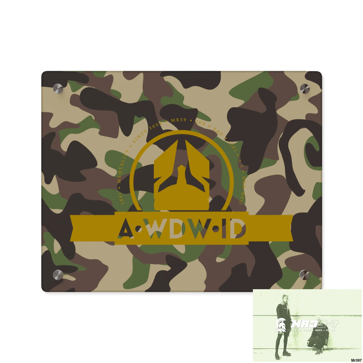 A1 Who Dares Wins (ID RSF)Military Mentality 1991 Style Acrylic Wall Art Panels 14″ x 11″ (Horizontal) / 0.25’’ Home