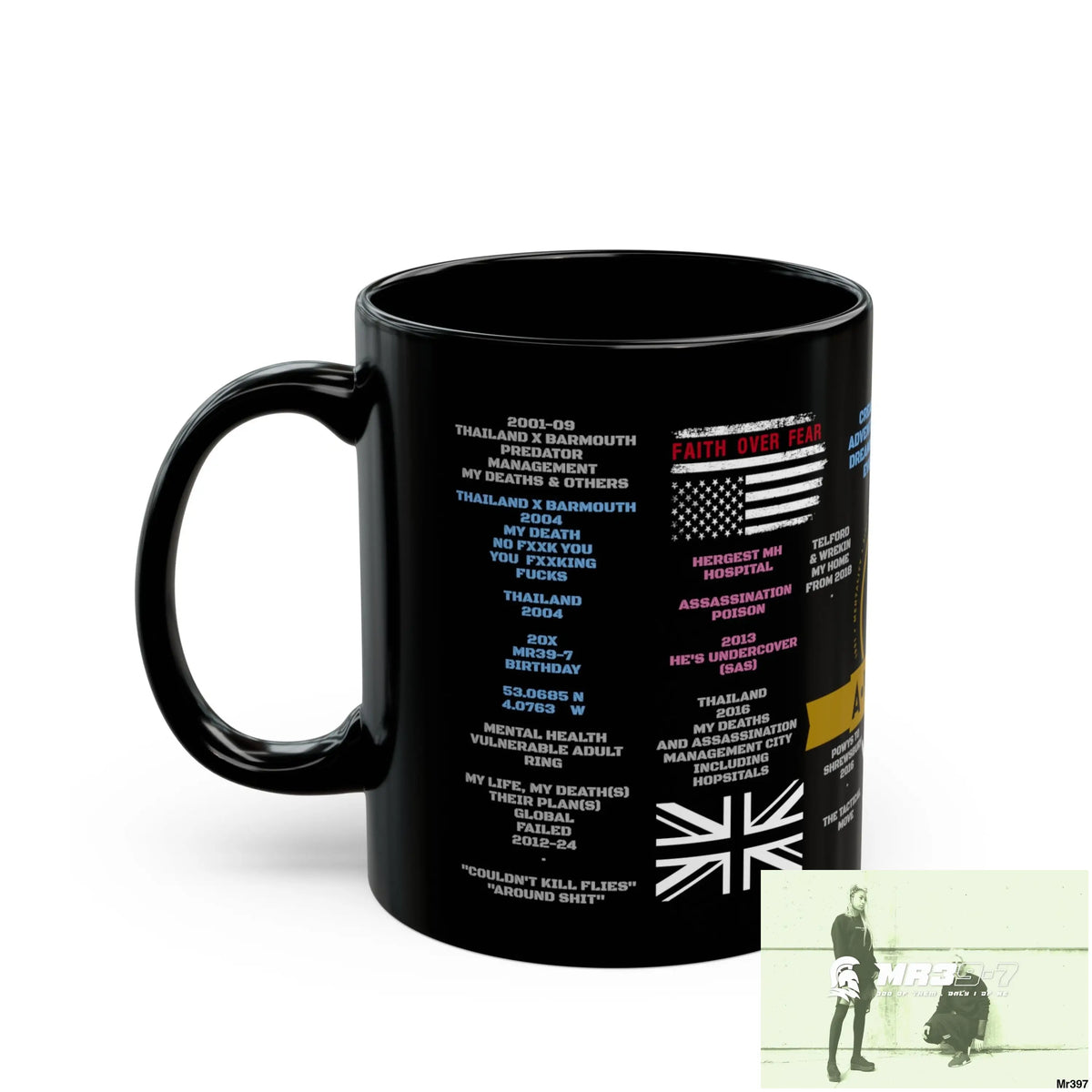 A1 Who Dares Wins (ID) RSF Tactical 11oz Black Mug GB / Thailand/ Bermo /UK/KenyaThai Link up MH Assassination X-City