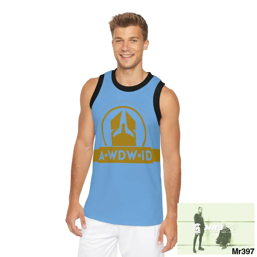 A1- Who Dares Wins (ID) Unisex Basketball Jersey (AOP) XS / Black rib All Over Prints