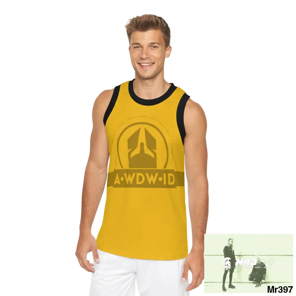 A1- Who Dares Wins (ID) Unisex Basketball Jersey (AOP) XS / Black rib All Over Prints