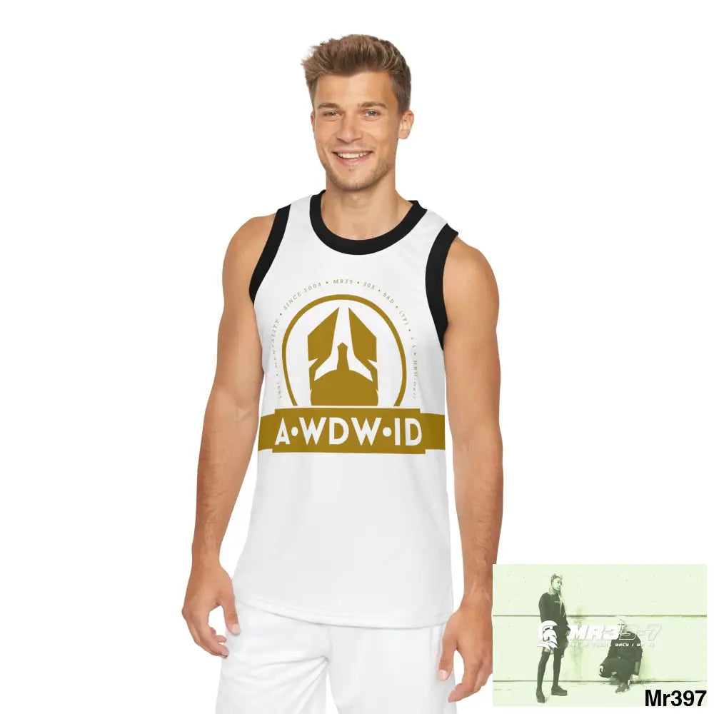 A1- Who Dares Wins (ID) Unisex Basketball Jersey (AOP) XS / Black rib All Over Prints