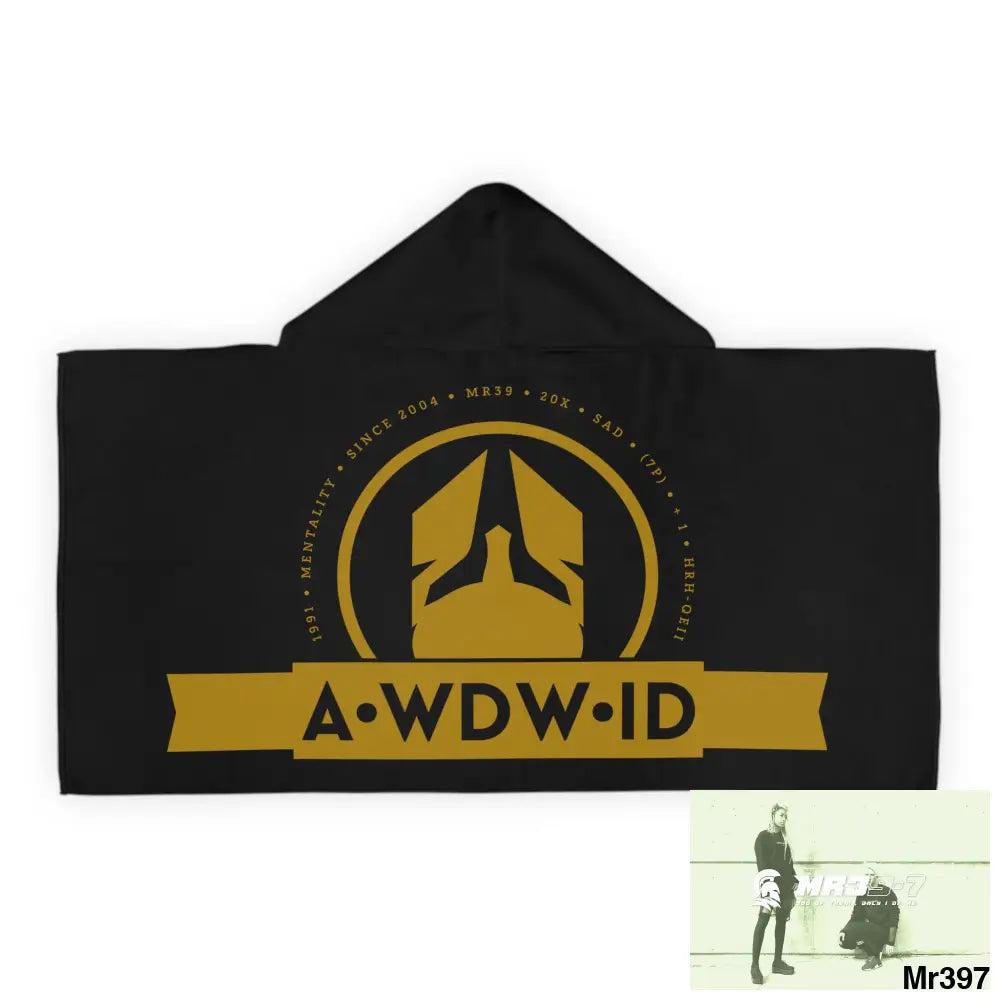 A1 Who Dares Wins ID Youth Hooded Towel 24’’ × 48’’ All Over Prints