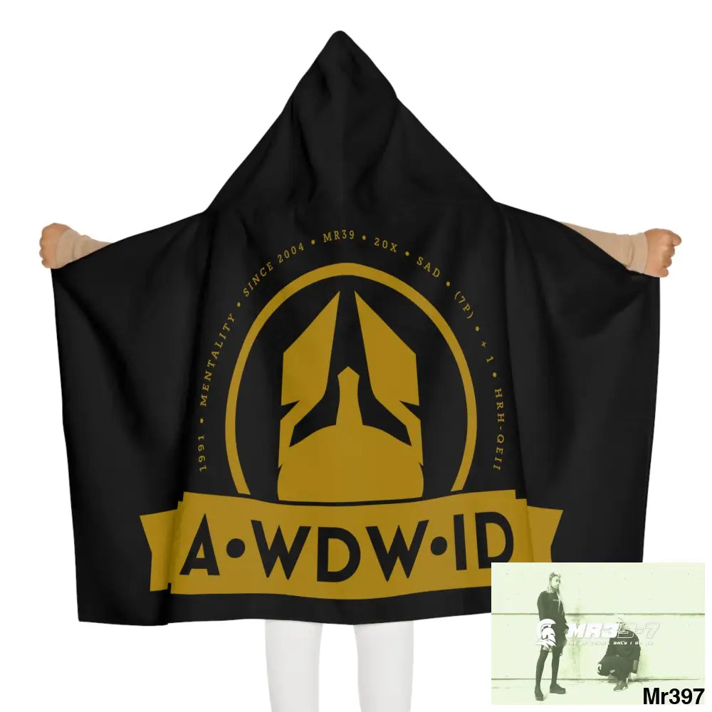 A1 Who Dares Wins ID Youth Hooded Towel 24’’ × 48’’ All Over Prints