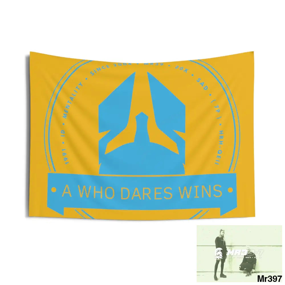 A1 Who Dares Wins Indoor Wall Tapestries 36’’ × 26’’ Home Decor