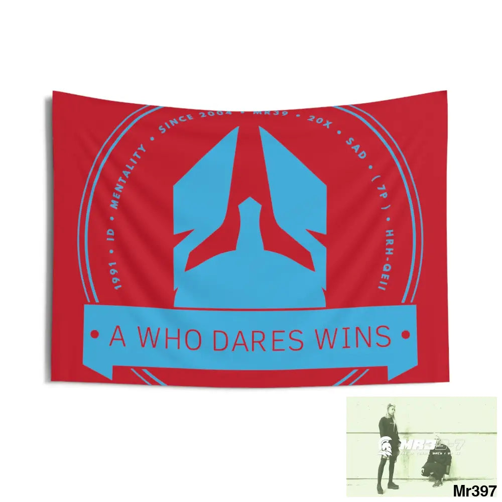 A1 Who Dares Wins Indoor Wall Tapestries 36’’ × 26’’ Home Decor