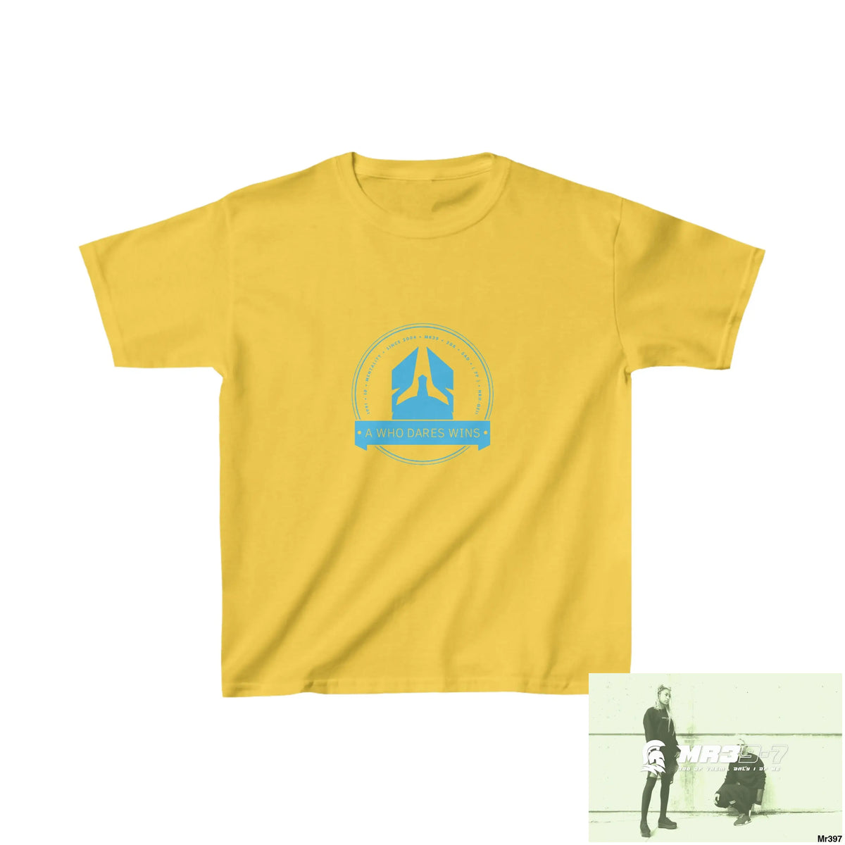 A1- Who Dares Wins - Kids Heavy Cotton™ Tee XS / Daisy Kids clothes